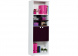 Paarse boekenkast voor paarse meisjeskamer
