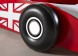 Detailfoto opblaasbare banden van het formule 1 raceauto bed Lewis (Lewis Hamilton, wereldkampioen 2014)