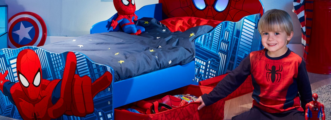 Foto van een Spiderman bed bij het artikel 'Hoe start je met het inrichten van een jongenskamer'