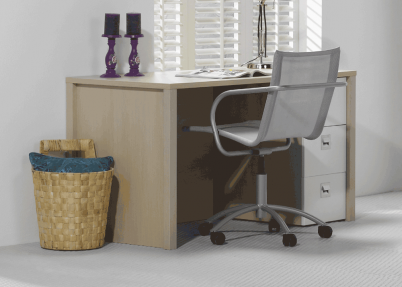 Kids linea bureau wit met eiken