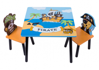 Piratentafel met 2 stoeltjes
