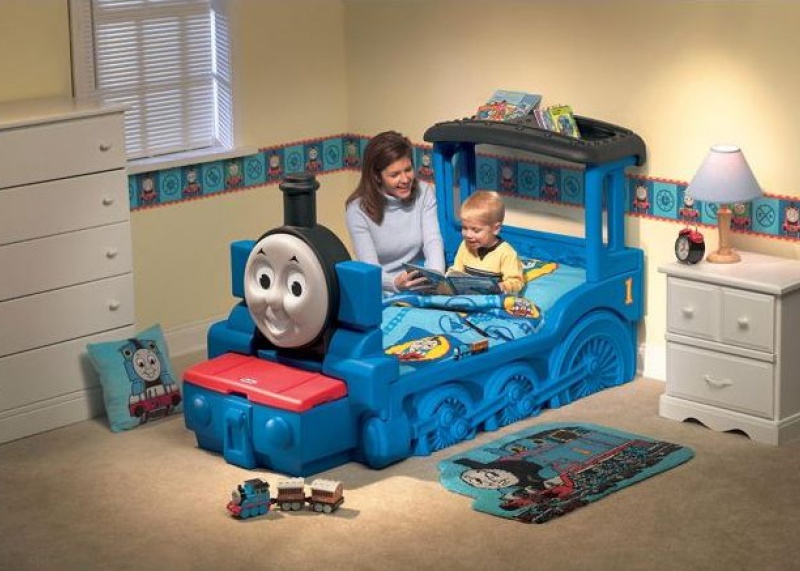 Aannames, aannames. Raad eens Durven aankomen Thomas de trein bed van Little Tikes | Kinderbedden | JeEigenKamer.nl