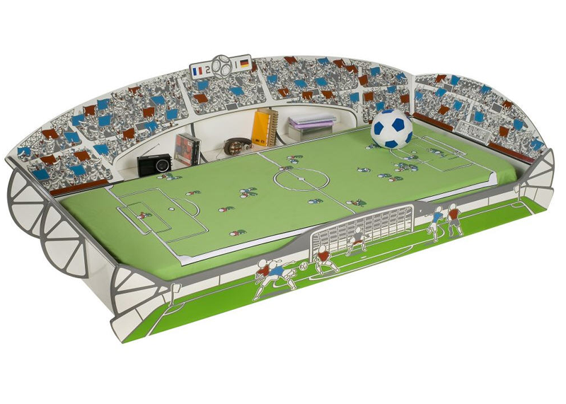 melk Londen slachtoffer Voetbal bed in de vorm van een stadion | Kinderbedden | JeEigenKamer.nl