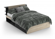 Twijfelaar Life zwart is een klein 2-persoonsbed met veel opbergruimte en heeft een matrasmaat van 140x200 cm.