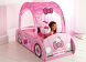 Hello Kitty hemelbed als autobed, uitgevoerd met hemel met roze strik