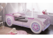 Meisjes autobed Pippi roze, lila en paars met bloemetje in kinderkamer