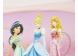 Drie prinsessen aan het voeteneind van het Disney Princess kinderbed voor meisjes