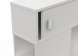Detailfoto van de schuifkast met handgreep van het tienerbed Side By Side wit