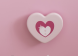 Detailfoto van de roze hartvormige handgreep van het nachtkastje Anna