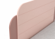 Detailfoto van het hoofdbord van het kinderbed Sapphire met 2 verschillende kleuren roze 