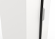 Detailfoto van de moderne handgreep van de 2-deurs hangkast H-Line wit