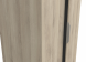 Detailfoto van de moderne handgreep van de 2-deurs hangkast H-Line eik